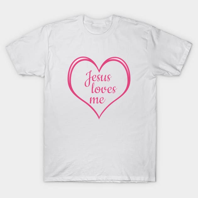 JESUS LOVES ME in Heart T-Shirt by Roly Poly Roundabout